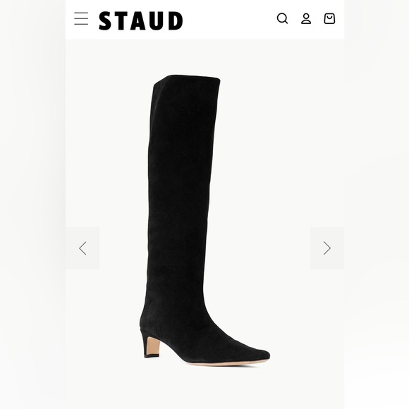 Black suede Wally boot by Staud - Picture 1 of 1